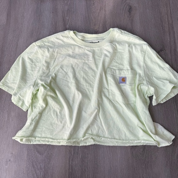 Carhartt Tops - Carhartt light green cropped T-Shirt